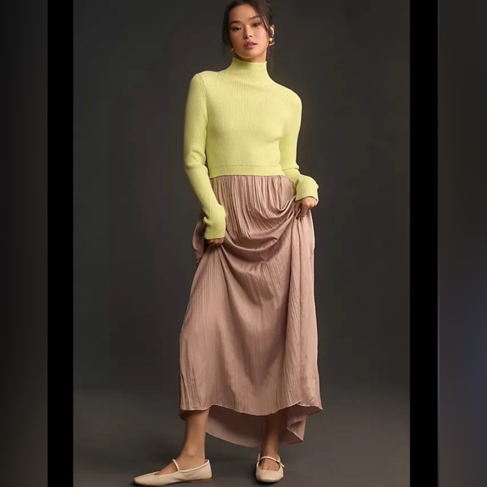 NWT Anthropologie Thea Twofer Sweater Dress Size Small